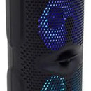 Parlante Bluetooth Portátil Luces Led + Soporte Celular Color Negro