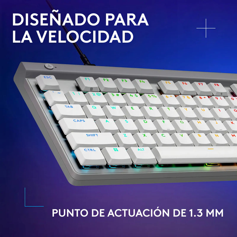Teclado Gamer Con Cable Logitech G515 Tkl, Blanco Inglés