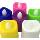 6 Velas Led Multicolor Pilas Navideñas Luz Rgb Iluminación