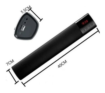 Barra Sonido Bluetooth Parlante 40cm Recargable Usb Fm Led Varios