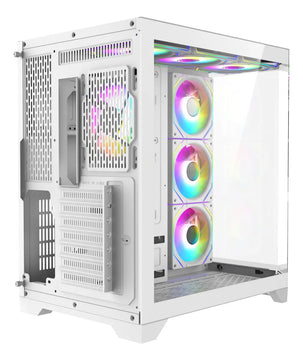 Chasis Iceberg Crystal Edge Blanco X10 Ventiladores Argb