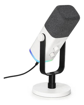 Micrófono Fifine XLR AM8 Dinámico Cardioide color blanco
