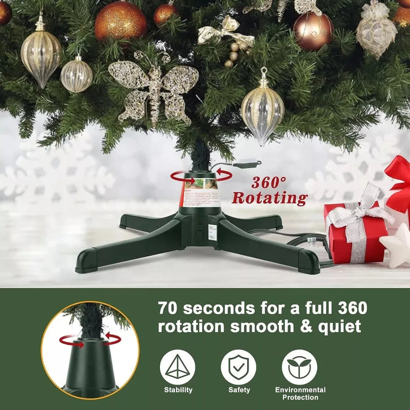 Árbol Navidad Base Giratoria Eléctrica Soporta Árbol 3.2 Mt Verde