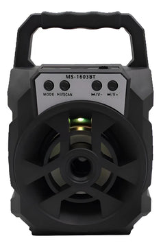 Radio Parlante Portátil Fm Bluetooth Usb Aux Tf Luz Led 4h Variado