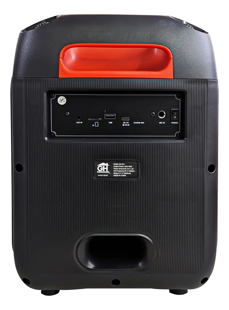 Parlante Bluetooth Gh 60w Negro