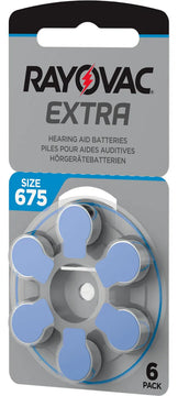 Pilas Para Audífono Rayovac Pr 675 Pack X6