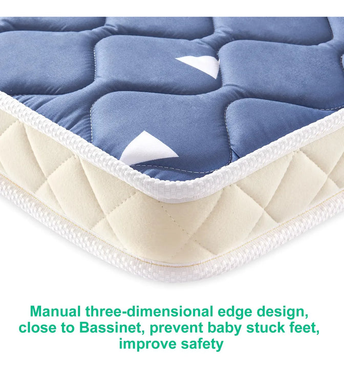 Colchon De Moises Azul, Tranquilidad Y Comodidad Para Bebes