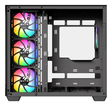 Gabinete Xyz Tesseract X Argb 7 Fans Controller 2d Glass Dual Chamber Usb C
