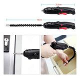 Destornillador Electrico Estuche 47 Accesorios Portatil Luz - Negro - 50-60 Hz