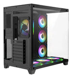 Gabinete Gamer Iceberg Crystal Cube Xl Negro X7 Fan Argb