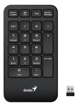Teclado Numerico Inalambrico Para Pc O Notebook Genius 1000 Teclado Negro Idioma Español Latinoamérica