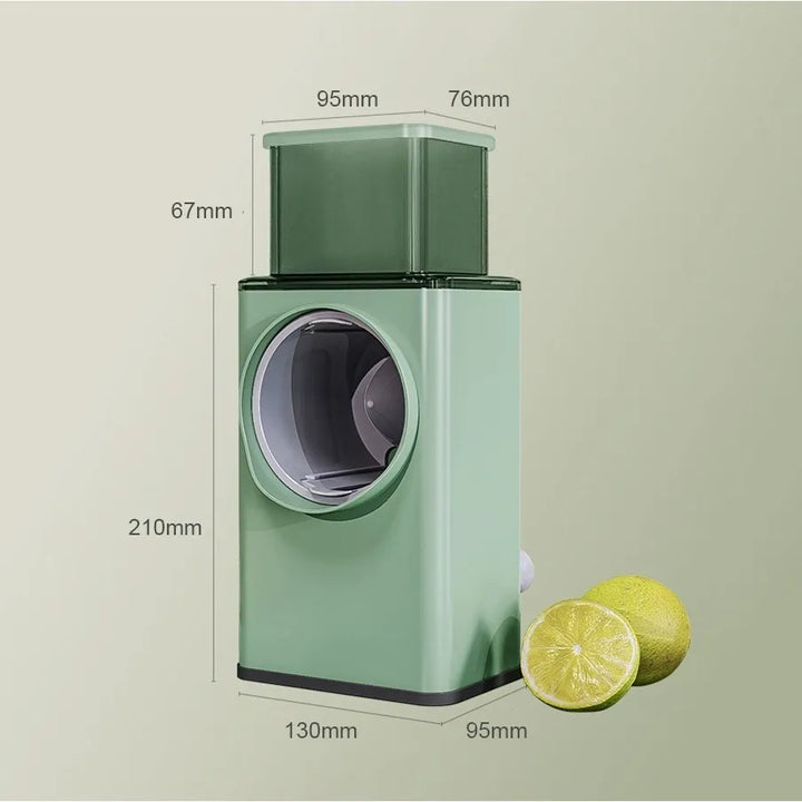 Rayador Y Cortador De Verduras 3 En 1 Mandolina Verde