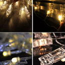 Luz Led Pinza Fotos X10 Luces Gancho Extensión Decorativa A