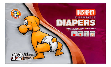Pañal Perro Mediano Desechable X12un Talla M Hushpet Diapers Lila