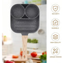 Sartén Antiadherente Multiusos 3 En 1 Para Huevos Carne Color Gris oscuro