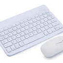 Kit Teclado Mouse Ultra Slim Inalambrico 2.4ghz Win Mac Bt Teclado Blanco