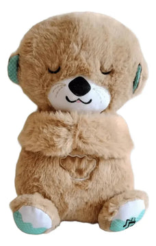 Peluche Realista Nutria Bebe Estimulacion Sensorial Sonido, Color Marrón claro