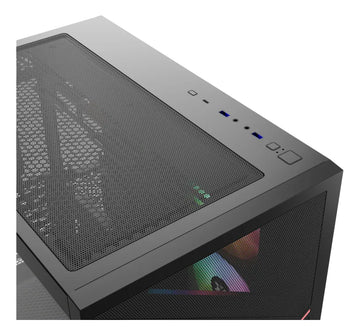 Chasis Gamer Xyz Qubex Black | Argb | Atx | 4 Fans | Type C Negro