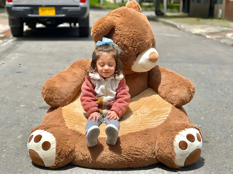 Puff Silla Peluche Oso Gigante 100x90cm