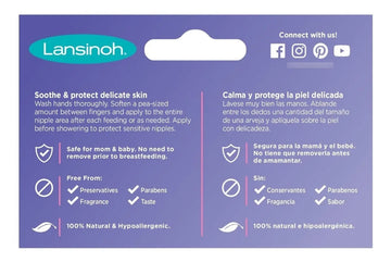 Crema Pezones Lanolina Para Mamás Lactantes Lansinoh 40g
