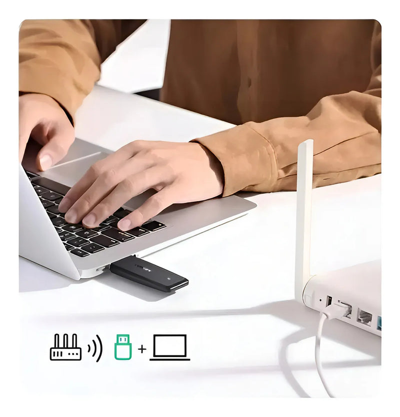 Adaptador Wifi USB 1300 Mbps inalámbrico de 5 GHz de doble banda Ugreen