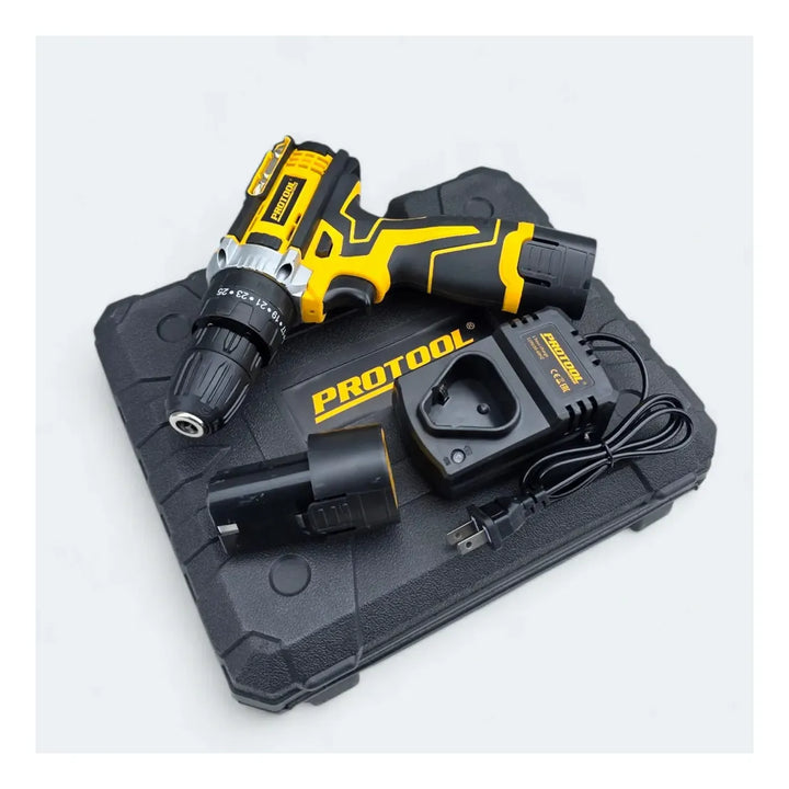 Taladro Inalámbrico Percutor Atornillador 18v Con Accesorios - Negro