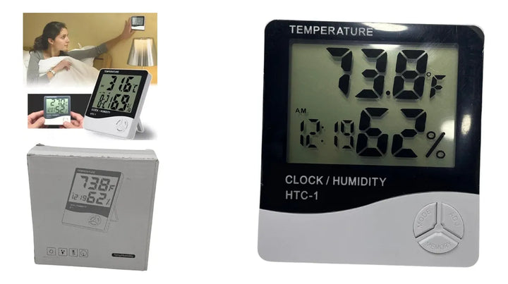 Medidor Humedad Termohigrómetro Digital Termómetro Ambiental