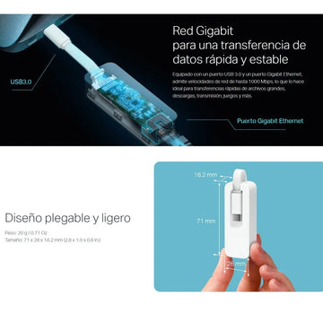 Tarjeta De Usb Tipo-c A Rj45 Red Lan Gigabit, Tp-link Ue300c