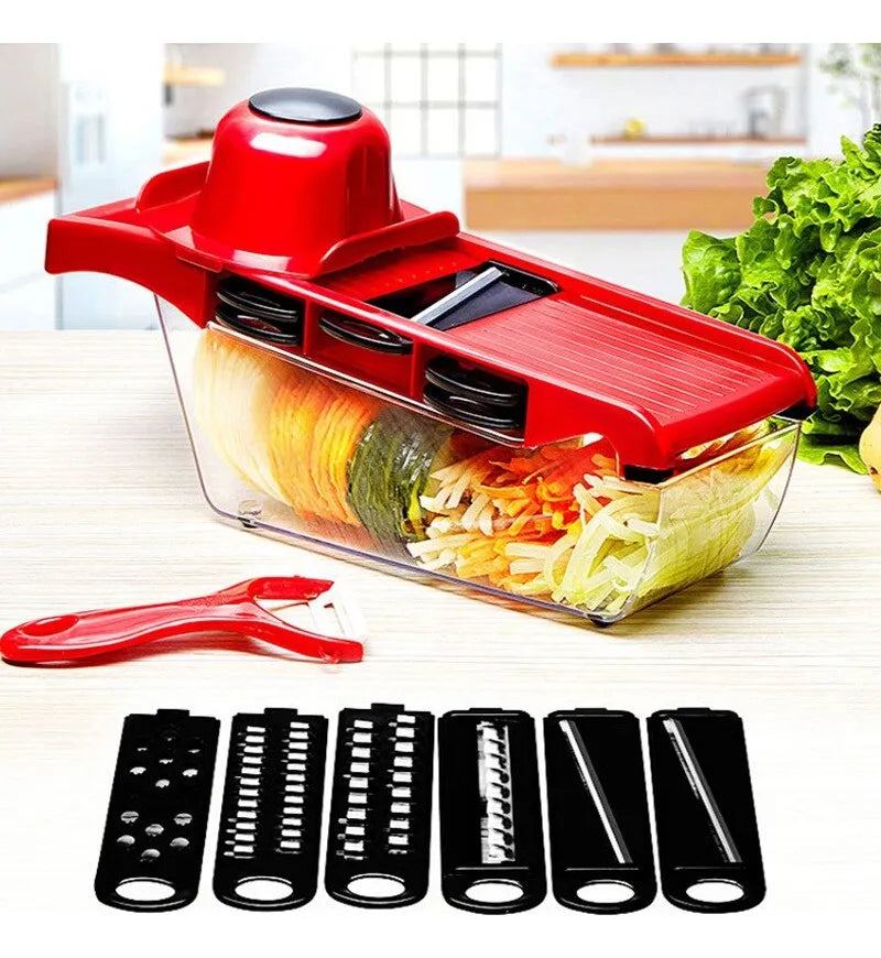 Picador De Verduras Multifuncional Cortador Verduras Gris