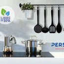 Persal - Set Utensilios Cocina X5 Cucharones Resistente 200c Negro