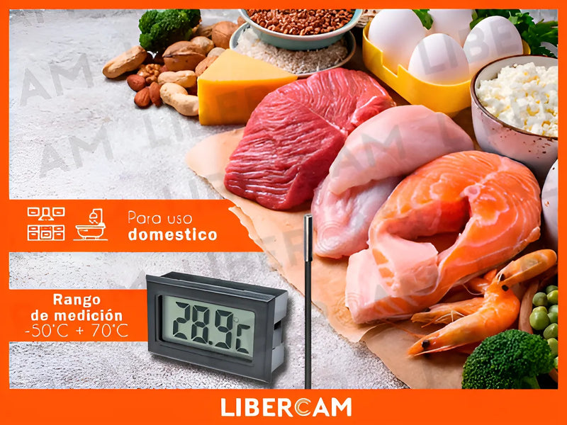 Termómetro Digital Nevera Refrigera Acuario Carro Pilas Imán