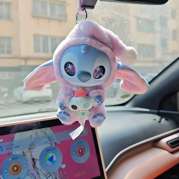 Labubu Peluche Muñeco Llavero Stitch Coleccionable Kawai Caja Sorpresa 7 Lindos Diseños Perfecto accesorio de MODA Para tus Bolsos y Maletas Compañero de Juego para l,os niños