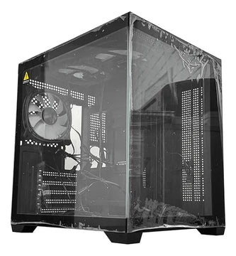 Gabinete Chasis Para Pc Gamer Pecera Argb Negro + 5 Cooler