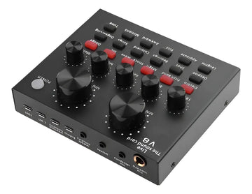 Mini Mezclador Audio En Vivo, Tarjeta De Sonido Externa Usb