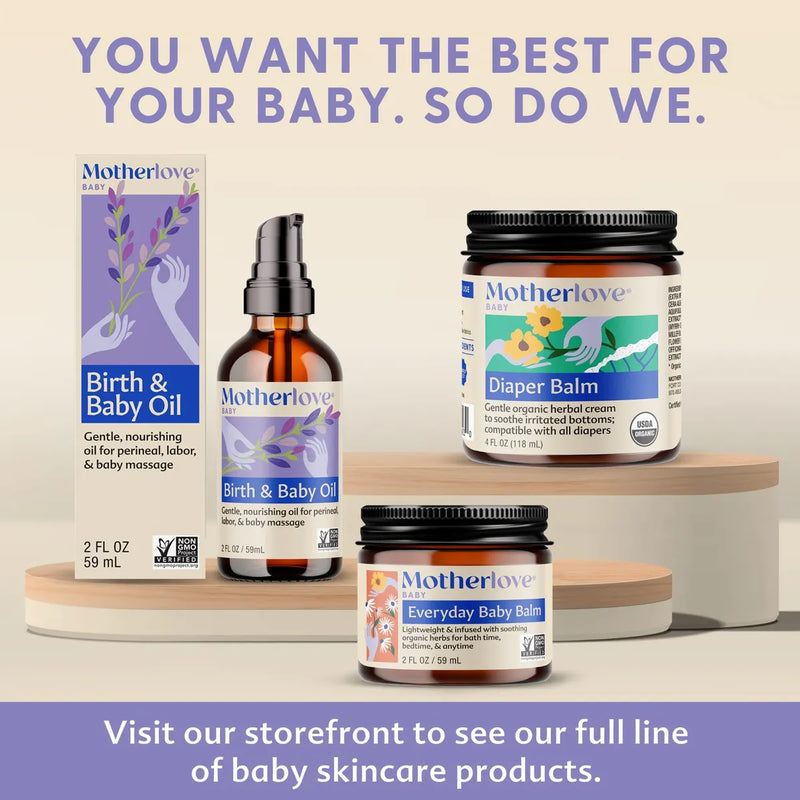 Motherlove Birth & Baby Oil (2 Onzas) Aceite Suave Con Infu.