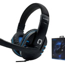 Diadema Gamer Alambricos Multimedia Audifonos Microfono Color Azul