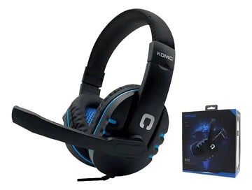 Diadema Gamer Alambricos Multimedia Audifonos Microfono Color Azul