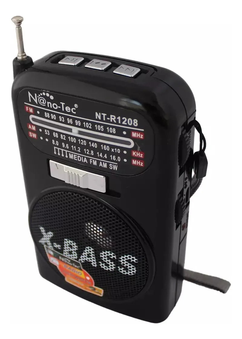 Parlante Bluetooth Antena Radio Batería Recargable Linterna Diseño