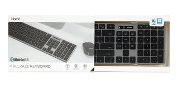 Teclado Bluetooth Ihome Imack | Diseño Elegante | Teclas Mac Teclado Gris/negro