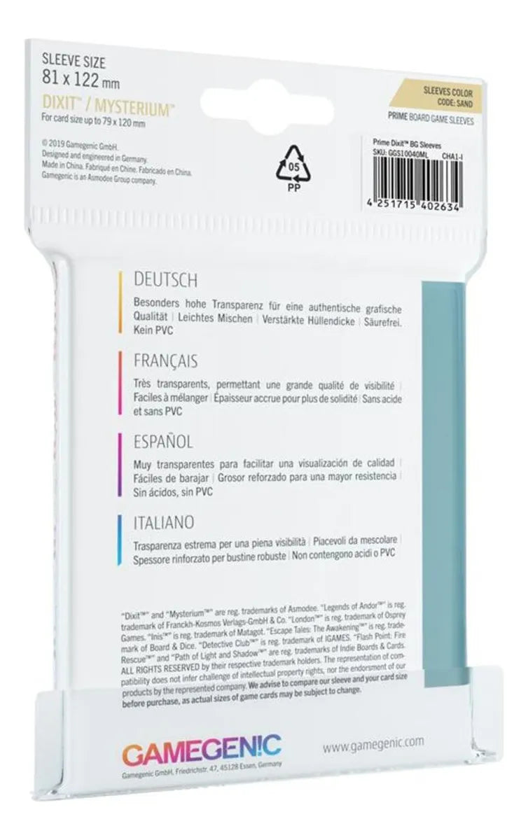 Fundas Protectores Sleeves Prime Dixit Bg 81x122 X 90mm