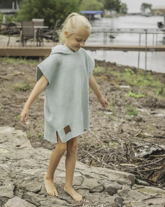 Portside Pier - Poncho De Toalla Con Capucha Premium Para Ni