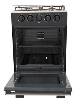 Estufa Romero Vidrio Haceb 50 Cms Gas Natural Negra Color Negro 120