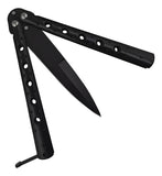 Navaja Mariposa Cuchillo Portátil Táctico Camping Filo Negro