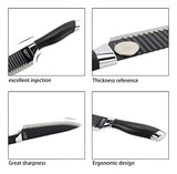 Juego De Cuchillos De Cocina X 7pcs Set En Acero Inoxidable Color Negro