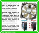 Zfan14 Ventilador 12v 14 Centimetros Molex 3 Pines Computoys