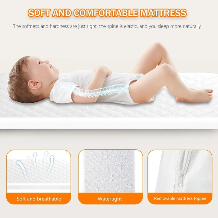 Cuna 3 En 1 Ultra Versátil Con Altura Ajustable