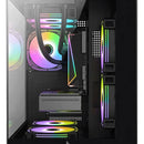 Gabinete Chasis Para Pc Gamer Pecera Argb Negro + 5 Cooler
