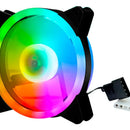 Ventilador Rgb X3 Fan Cooler 120mm Pc Gamer Luz Led Molex