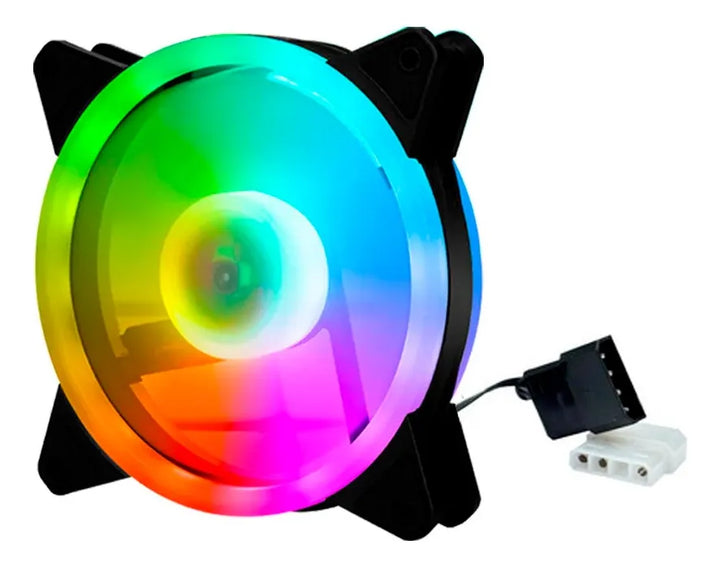 Ventilador Rgb X3 Fan Cooler 120mm Pc Gamer Luz Led Molex