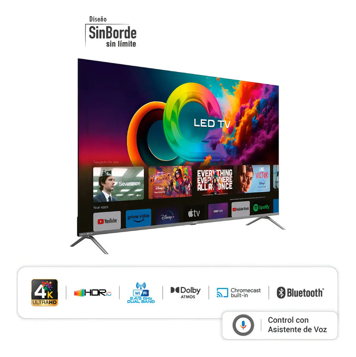 Televisor Hyundai 65 Pulgadas 4k Uhd Qled Smart Tv